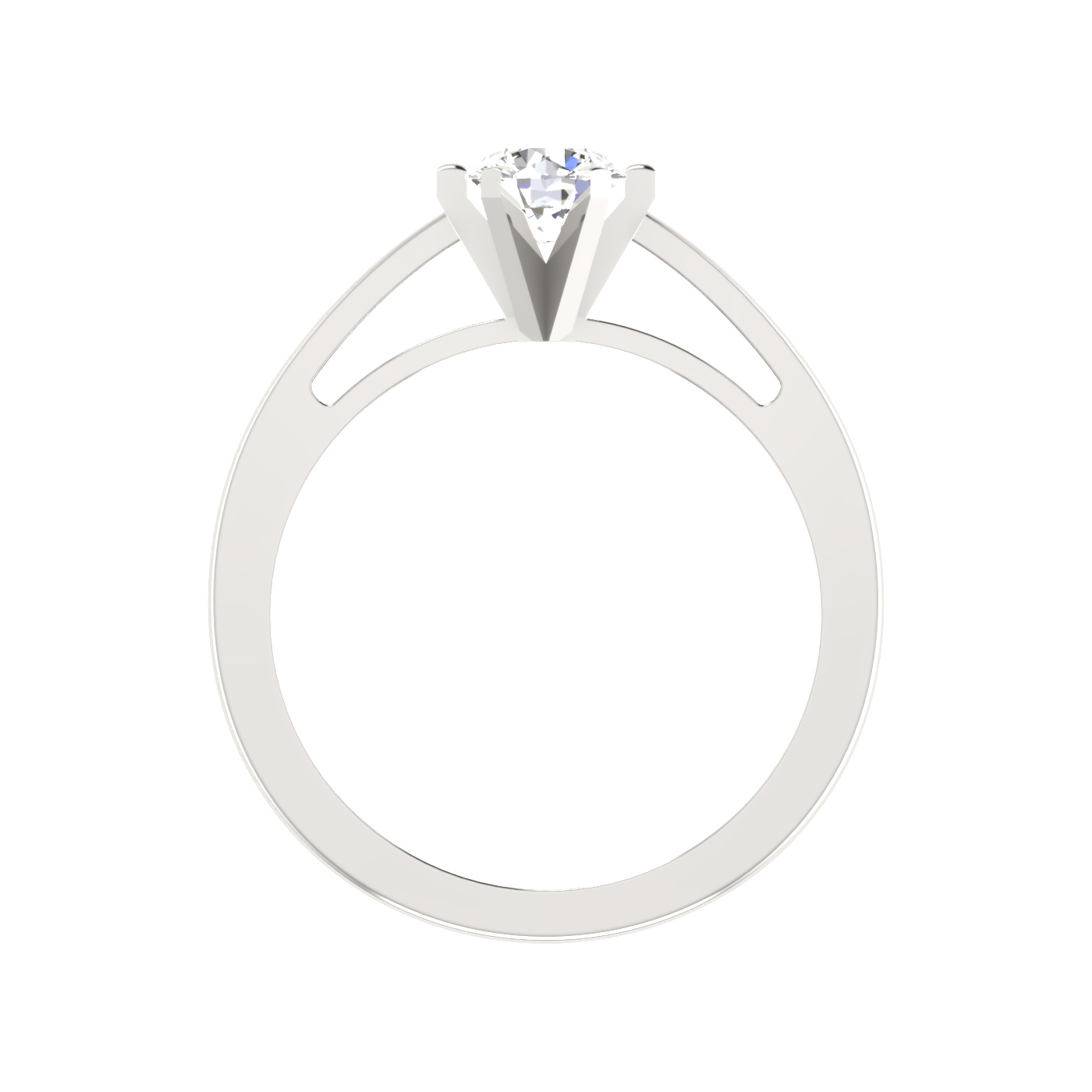 1 CT 6 PRONG ROUND DIAMOND SOLITAIRE ENGAGEMENT RING