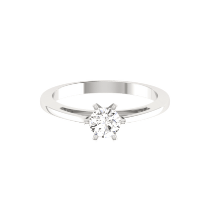 1 CT 6 PRONG ROUND DIAMOND SOLITAIRE ENGAGEMENT RING