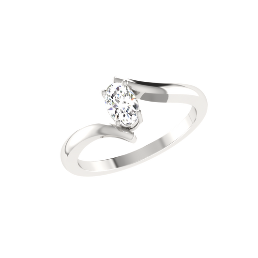 1 CARAT OVAL CUT FLOURISH SOLITAIRE DIAMOND ENGAGEMENT RING