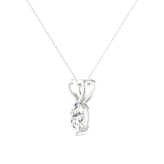 1 CT SOLITAIRE MARQUISE SHAPE DIAMOND PENDANT