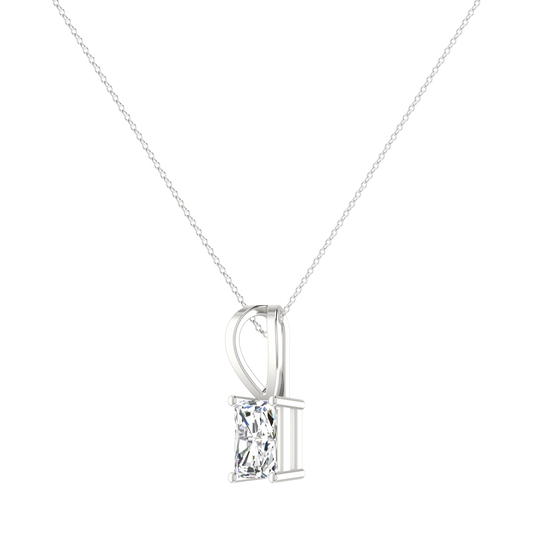 1 CT 4 PRONG RADIANT SOLITAIRE NECKLACE