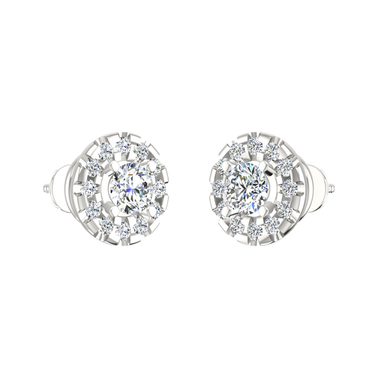 BEZEL SETTING HOLA DESIGN CUTE DIAMOND EARRING