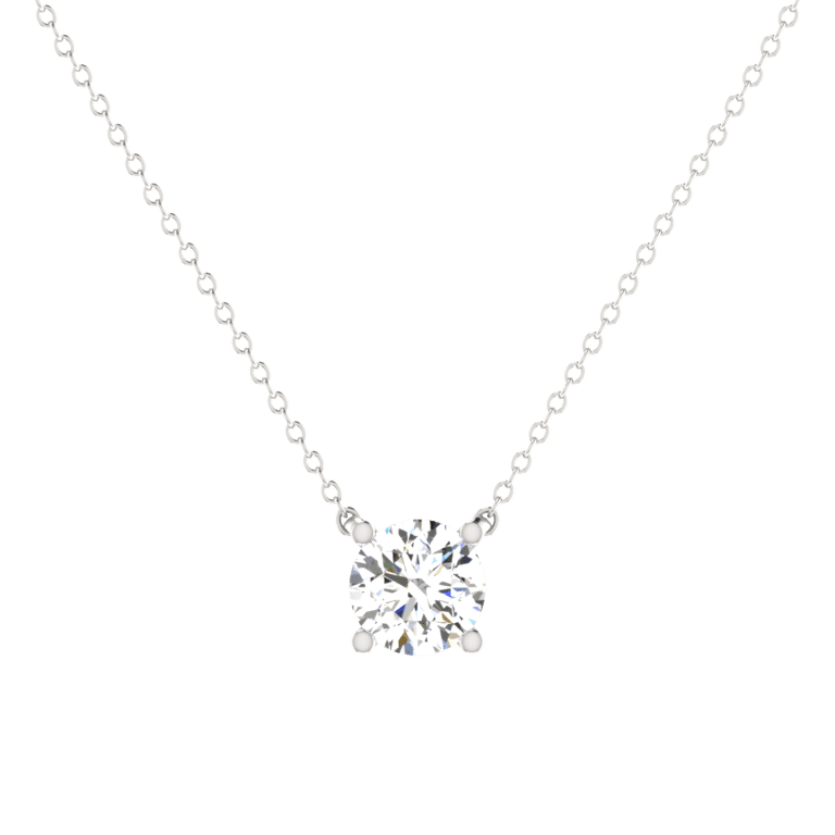 ELEGANT 4 PRONG BASKET SETTING NECKLACE