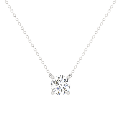 ELEGANT 4 PRONG BASKET SETTING NECKLACE