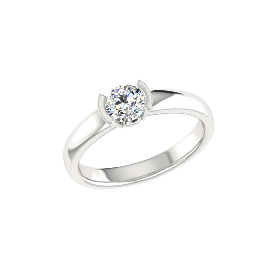 1 Carat Round Diamond Solitaire Ring with Brilliant Brezzel Setting – Timeless Elegance and Sparkling Beauty