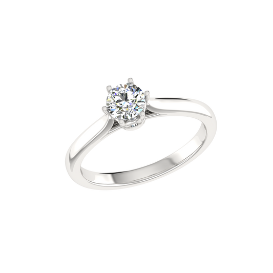 1 Carat Round Diamond Solitaire Ring – Elegant 6 Prong Setting for Timeless Beauty