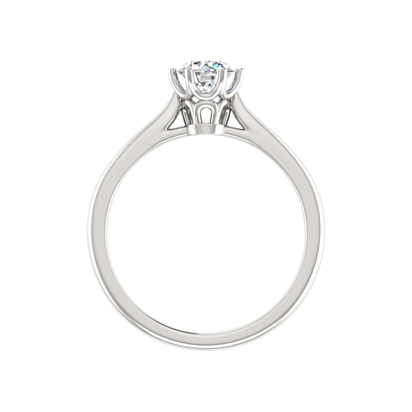 1 Carat Round Diamond Solitaire Ring – Elegant 6 Prong Setting for Timeless Beauty