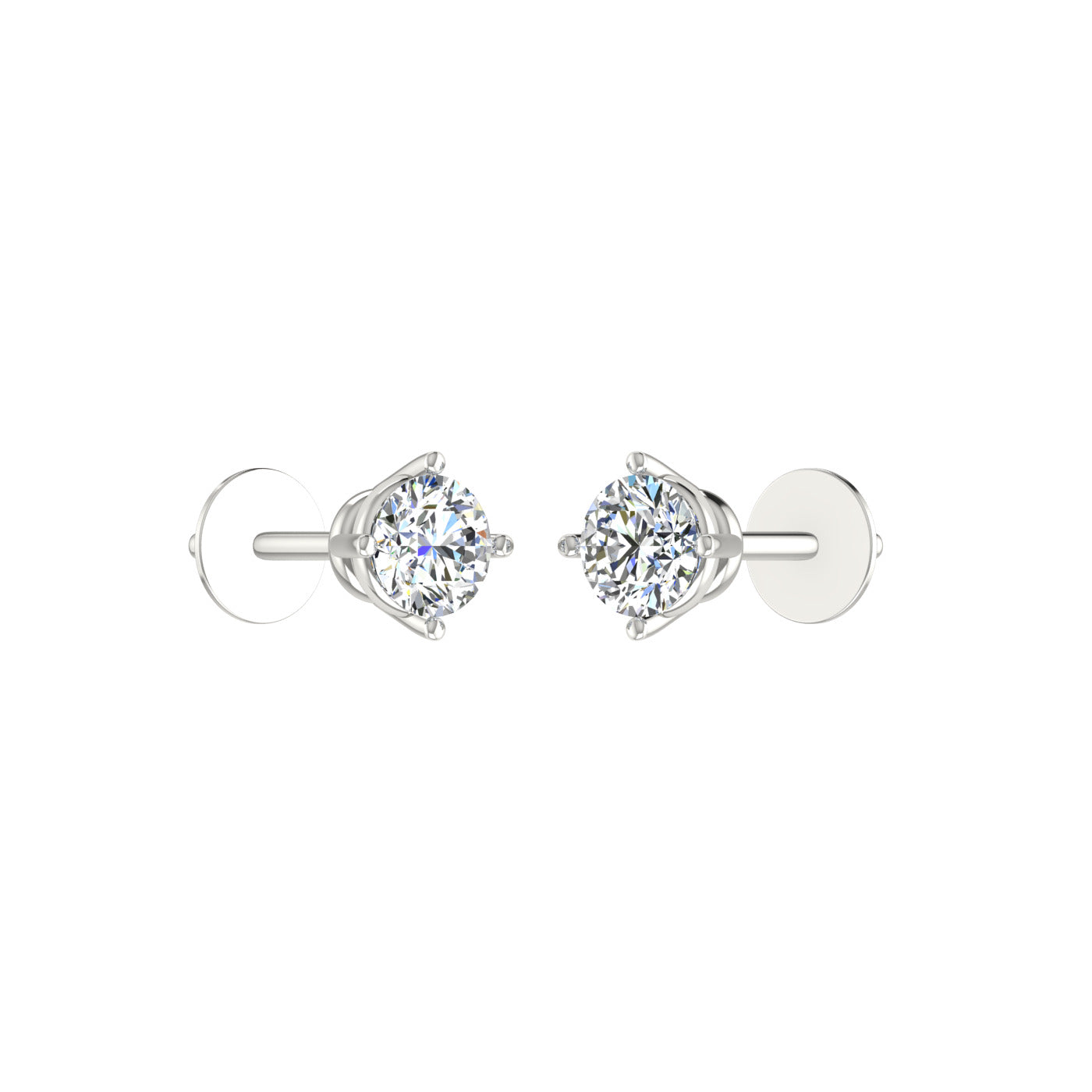 4 PRONG SETTING DIAMOND EARRING