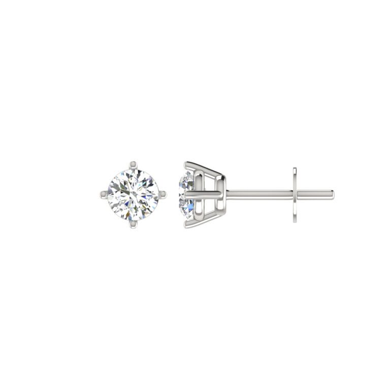 4 PRONG SETTING DIAMOND EARRING