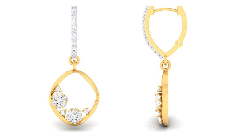 FLORAL DESIGN DIAMOND PENDANT SET