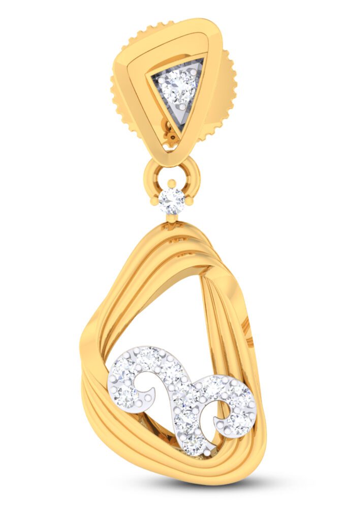 MESHED STREAKS DIAMOND PENDANT SET