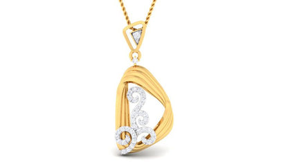 MESHED STREAKS DIAMOND PENDANT SET