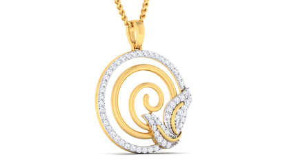 SCINTILLATINGER SWIRL DIAMOND PENDANT SET