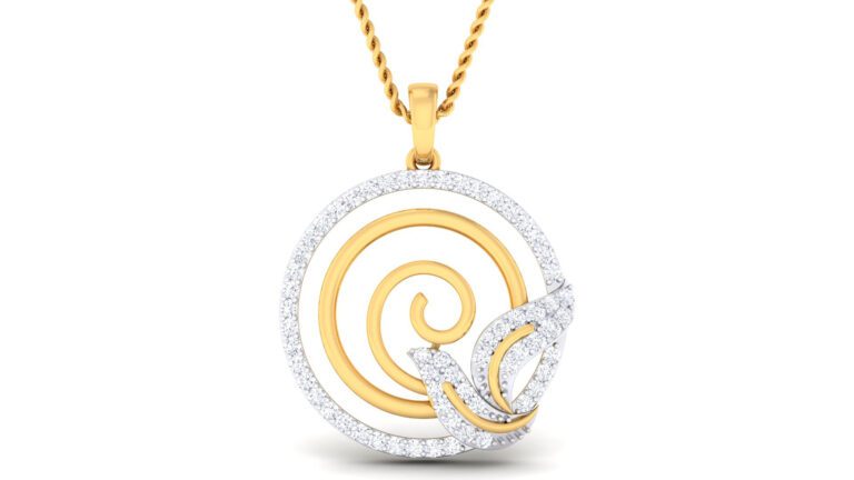 SCINTILLATINGER SWIRL DIAMOND PENDANT SET