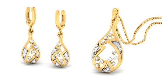 DESIGNER WATER DROP SHAPE PENDANT SET