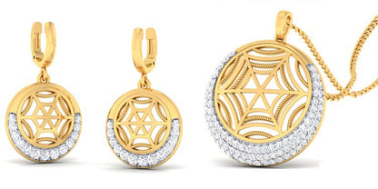 SPIDER WEB ROUND SHAPE PENDNAT SET